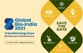 The second edition of Global Bio-India to be organised from 1-3 March 2021 on digital platform