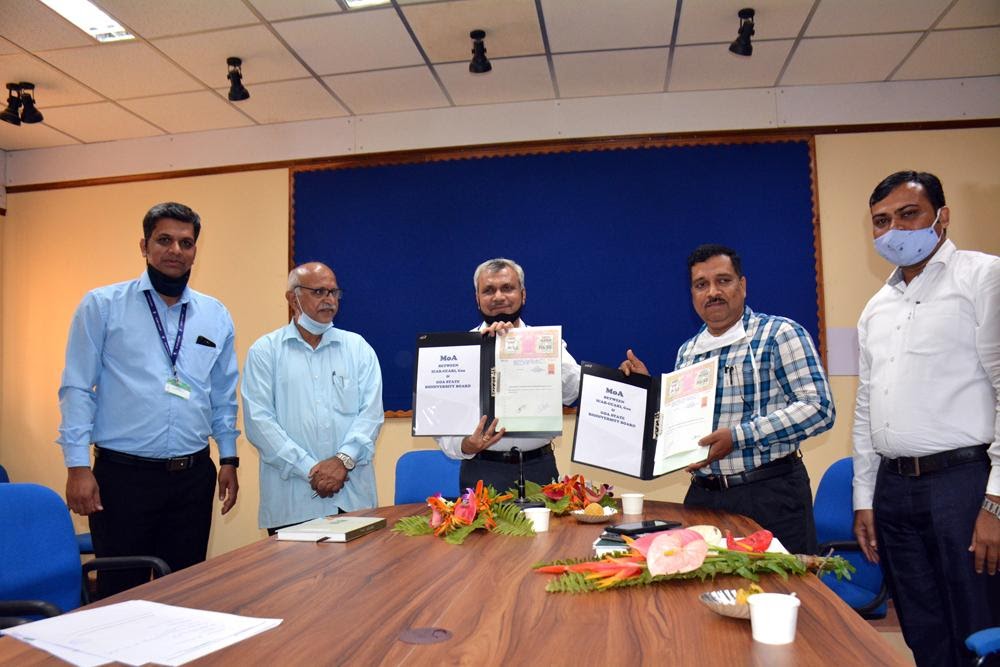 Memorandum of Agreement (MoA) signed for commercialization of technology ‘Process for manufacturing of Nutmeg Pericarp Taffy’ between ICAR-CCARI, Goa & Goa State Biodiversity Board, Goa