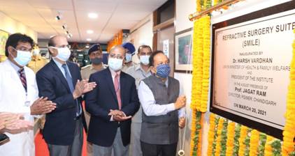 Union Minister of Health and Family Welfare Dr. Harsh Vardhan inaugurates various facilities at PGIMER, Chandigarh