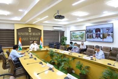 Dr Harsh Vardhan reviews COVID19 management preparedness of central Govt Hospitals and AIIMS, New Delhi