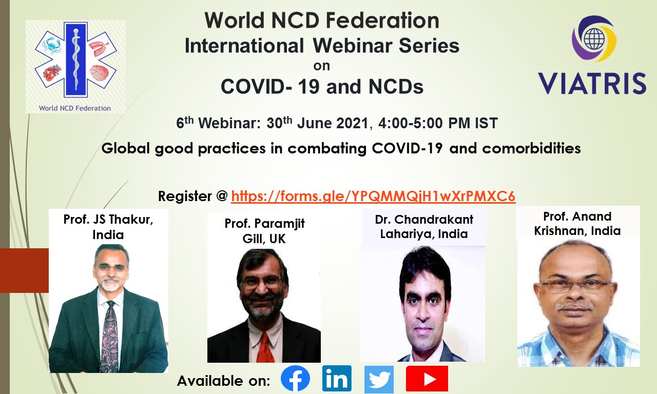 6th Webinar of the International Webinar Series on COVID-19