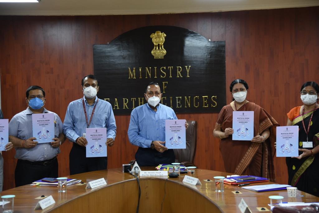 Union Minister Dr Jitendra Singh releases “Biotech-PRIDE (Promotion of Research and Innovation through Data Exchange) Guidelines