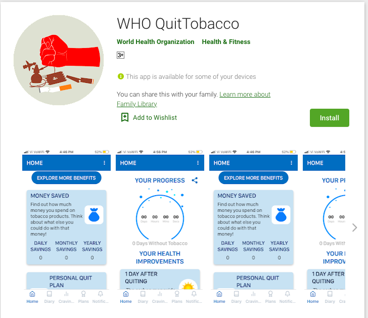 WHO launches Quit Tobacco App