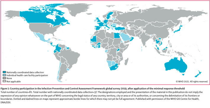 WHO global survey on the implementation of infection prevention and control and hand hygiene programmes in healthcare facilities