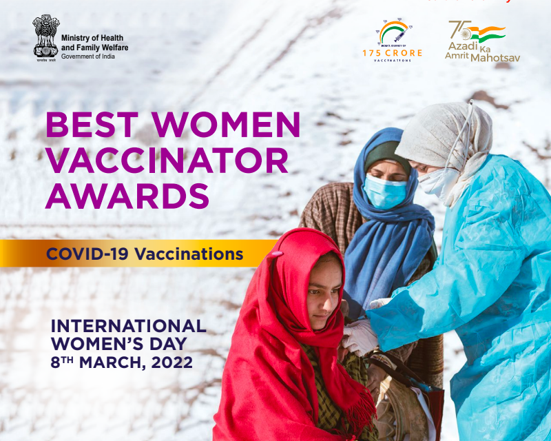 Dr Mansukh Mandaviya, Union Health Minister felicitates Best Women Covid-19 Vaccinators on the occasion of International Women’s Day