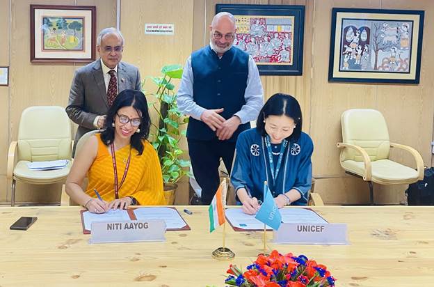 NITI Aayog and UNICEF India Sign Statement of Intent on SDGs Focusing on Children