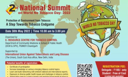 2nd National Summit to be organized on World No Tobacco Day.