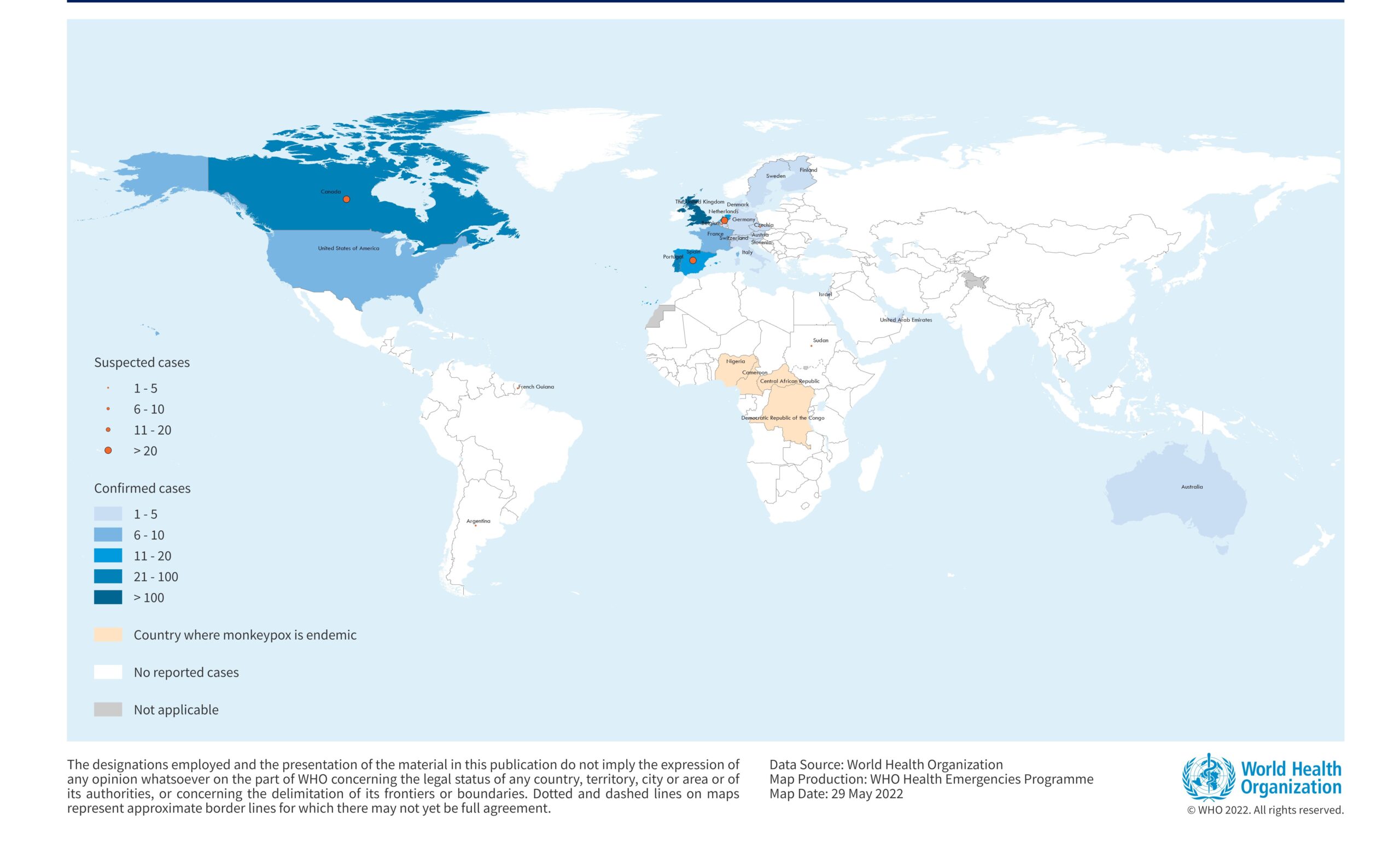 Multi-country monkeypox outbreak in non-endemic countries: Update