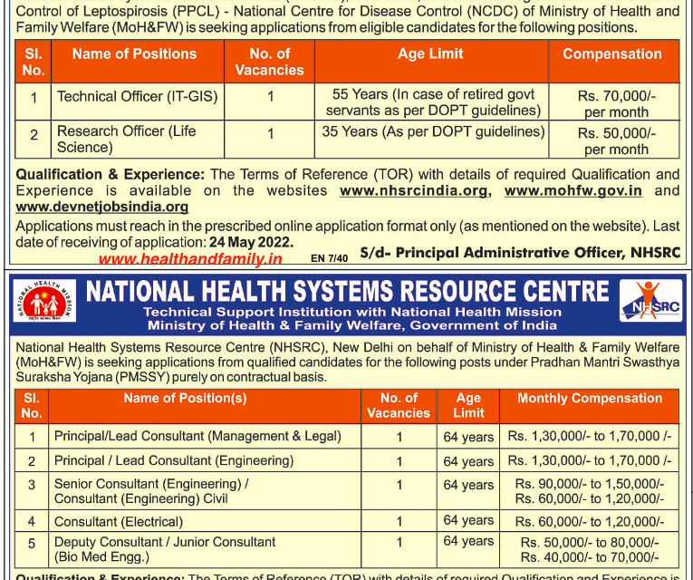 NHSRC-Recruitment