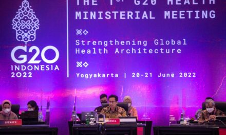 Union Health Minister, Dr Mansukh Mandaviya virtually addresses the Inaugural session at the G20 Health Ministers meeting at Yogyakarta, Indonesia