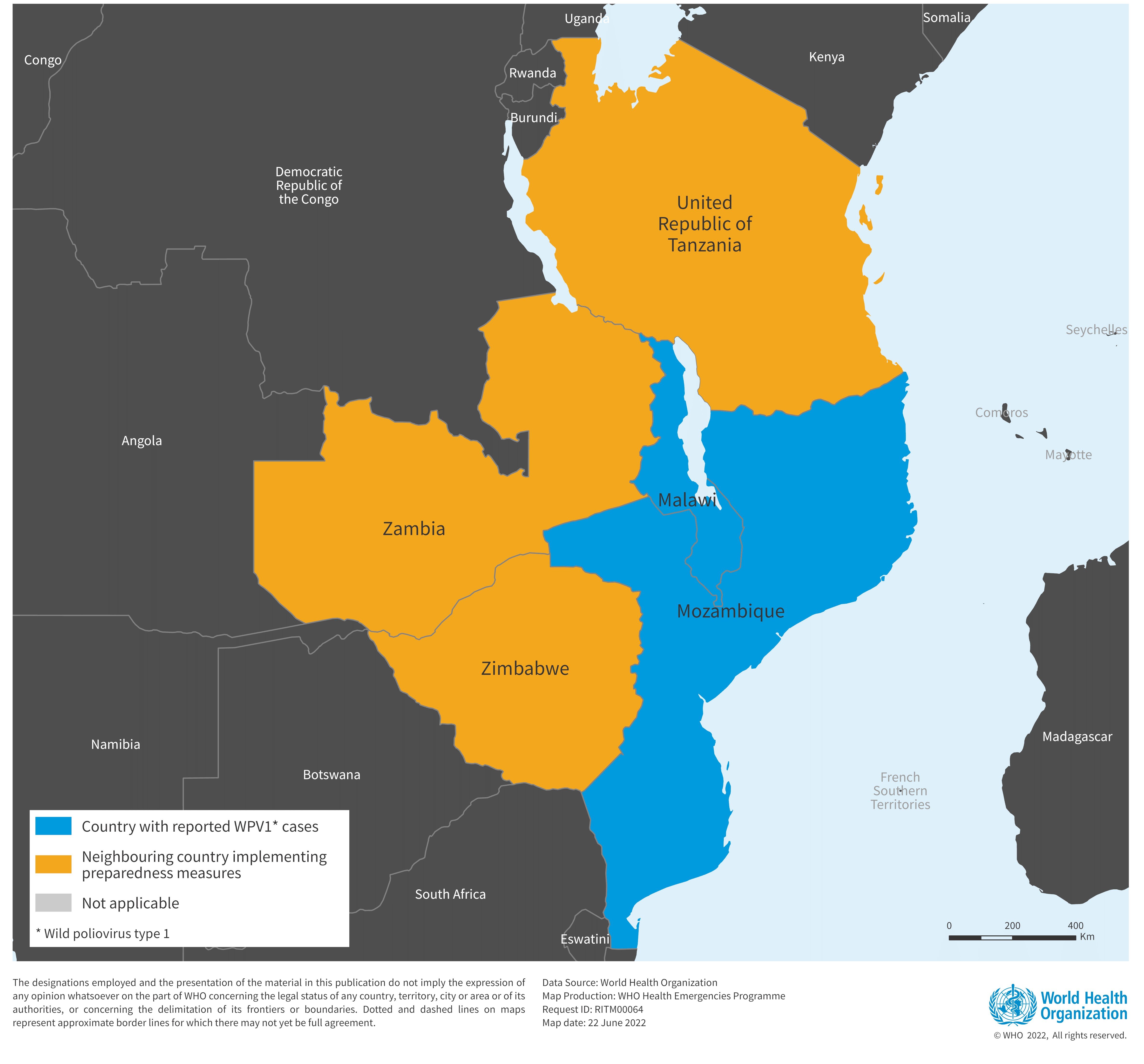 Wild poliovirus type 1 (WPV1) – Mozambique