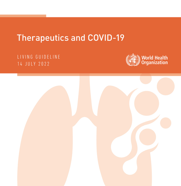 Therapeutics and COVID-19: living guidelines