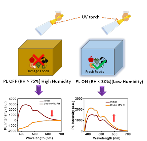 Biodegradable biopolymer nanocomposite that detects relative humidity can monitor packed food freshness