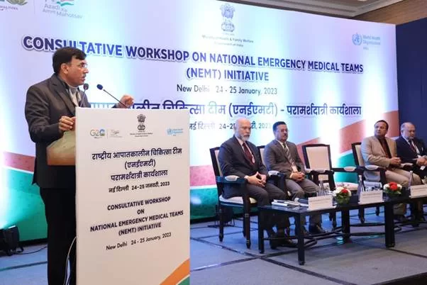 Dr. Mansukh Mandaviya addresses Consultative Workshop on creating a National framework for Emergency Medical Teams