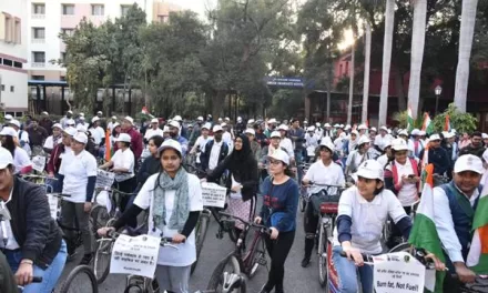 Union Health Ministry organises “Cycle for Health” rally at Lady Hardinge Medical College