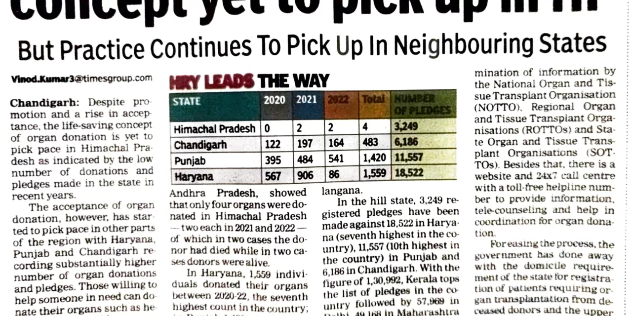 4 organs donated in 3 yrs concept yet to pick up in HP