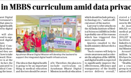 Digital mission inMBBS curriculum amid data privacy concerns