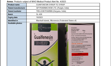 Medical Product Alert N°4/2023: Substandard (contaminated) syrup medicines