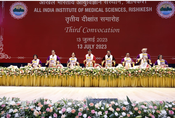 Union Health Minister Dr. Mansukh Mandaviya presides over the 3rd convocation ceremony of AIIMS Rishikesh