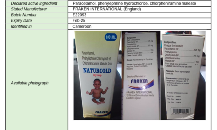 Medical Product Alert : Substandard (contaminated) syrup medicines