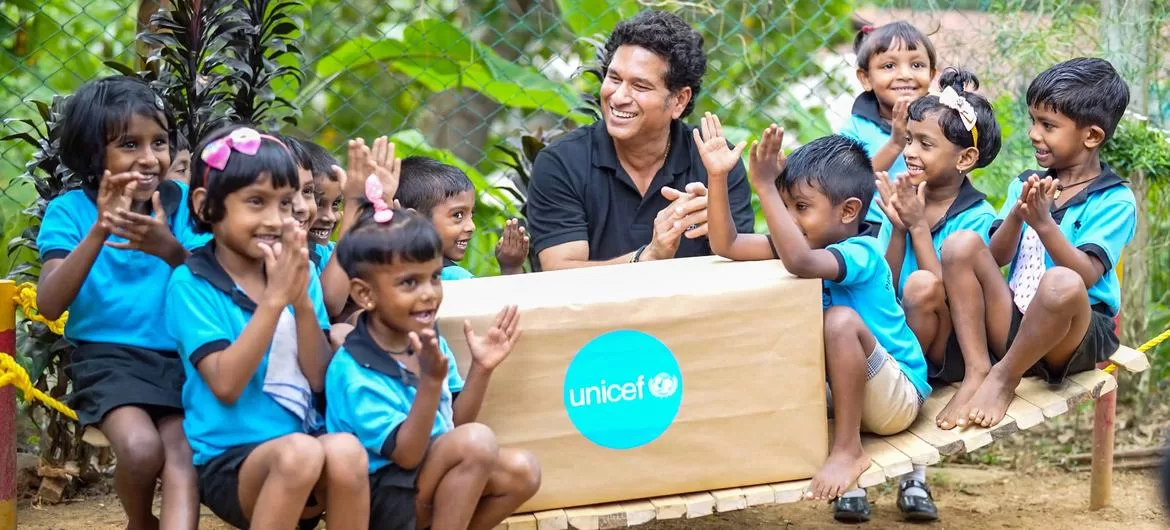 ‘Master Blaster’ Sachin Tendulkar bats for children’s education, nutrition