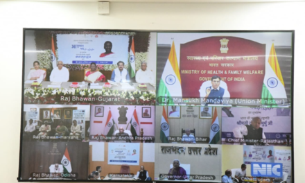 Respected President of India, Smt. Droupadi Murmu, inaugurates the Ayushman Bhava Campaign through a virtual platform