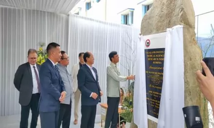 Dr. Mansukh Mandaviya, the Union Minister for Health and Family Welfare, officiates the inauguration of Nagaland’s inaugural Medical College