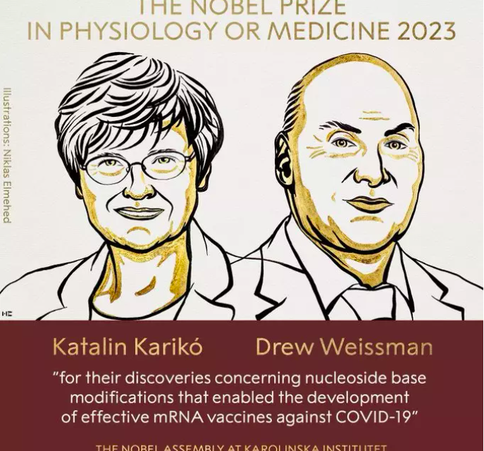 The 2023 Nobel Prize in Medicine has been granted for the development of mRNA vaccines combating Covid