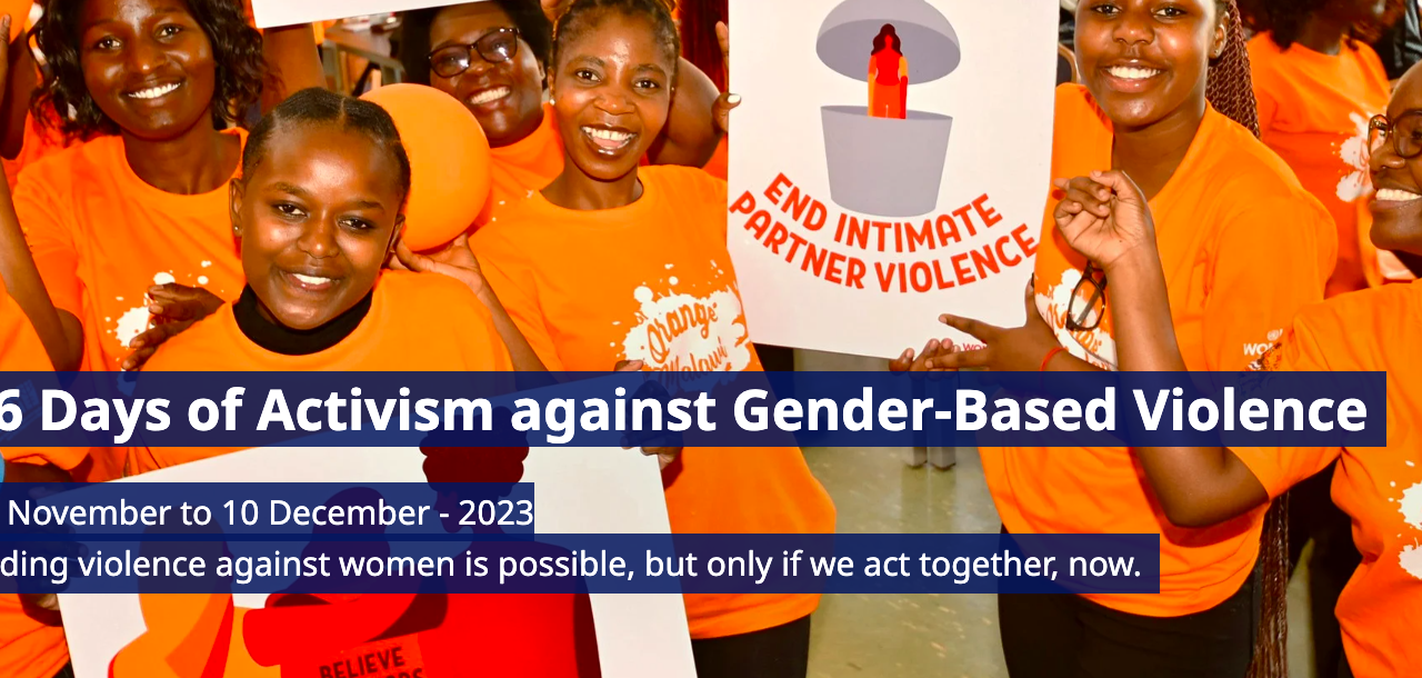 16 Days of Activism against Gender-Based Violence