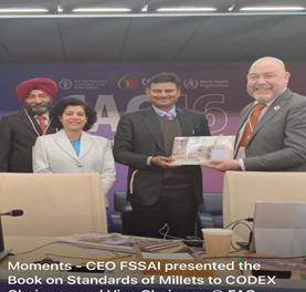 The Codex Alimentarius Commission commends India’s millet standards