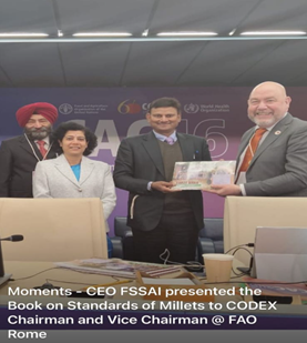 The Codex Alimentarius Commission commends India’s millet standards