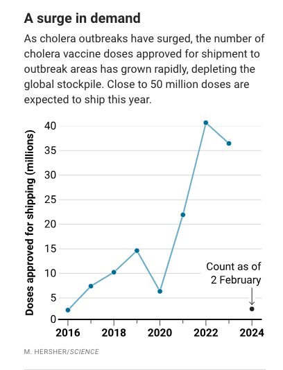 World Faces Critical Shortage of Cholera Vaccines Amidst Surging Cases