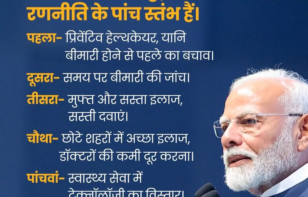 PM Narendra Modi Inaugurates RJ Sankara Eye Hospital in Varanasi, Emphasizes Five Pillars of India’s Health Strategy