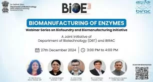 “Department of Biotechnology Hosts 4th Webinar on ‘Biomanufacturing of Enzymes’ Under Biofoundry Initiative”