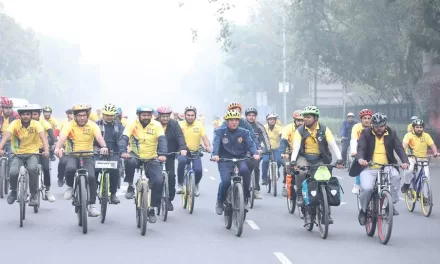 250+ Cyclists led by Union Minister Dr. Mansukh Mandaviya Come Together to Support Prime Minister Narendra Modi’s Message to Fight Obesity