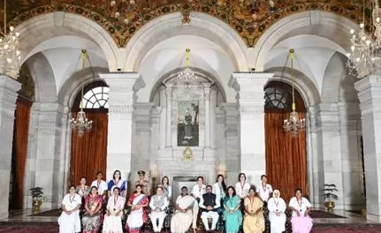 President of India confers National Florence Nightingale Awards 2025 to 15 Awardees at Rashtrapati Bhavan