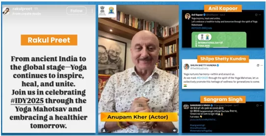 Stars Align for Wellness: Celebrities and Influencers Come forward to Promote  the International Day of Yoga 2025