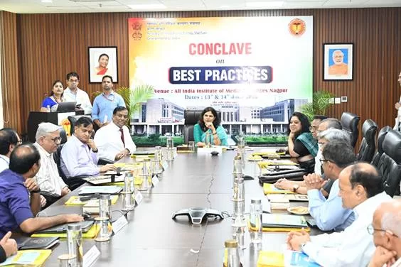 Union Health Minister Shri J P Nadda virtually inaugurates the 1st edition of Conclave on Best practices organized by the Ministry at AIIMS Nagpur