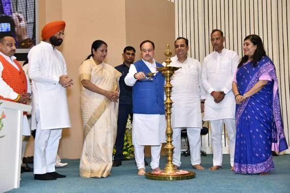 Union Health Minister Shri J P Nadda distributes appointment letters to Delhi Nursing Officers and Allied Healthcare Professionals; flags off Ayushman Bharat Registration Vans