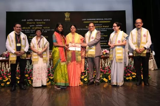 Union Minister of State for Health & Family Welfare and Chemicals & Fertilizers, Smt. Anupriya Patel graces the Annual Convocation Ceremony of Lady Hardinge Medical College