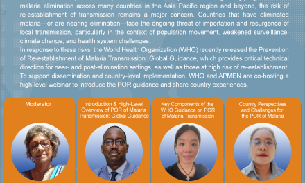 Webinar: global guidance on the prevention of re-establishment of malaria transmission