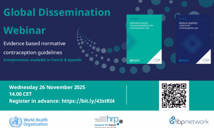 Global dissemination webinar on WHO recommendations for contraceptive use