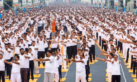 Global Movement: Modi Leads 12th International Yoga Day from Kolkata to Champion Healthy Ageing