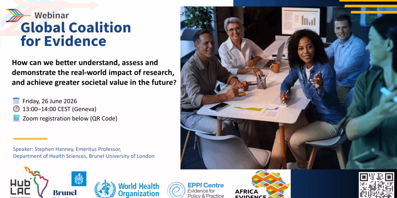 Webinar – How can we better understand, assess and demonstrate the real-world impact of research, and achieve greater societal value in the future?